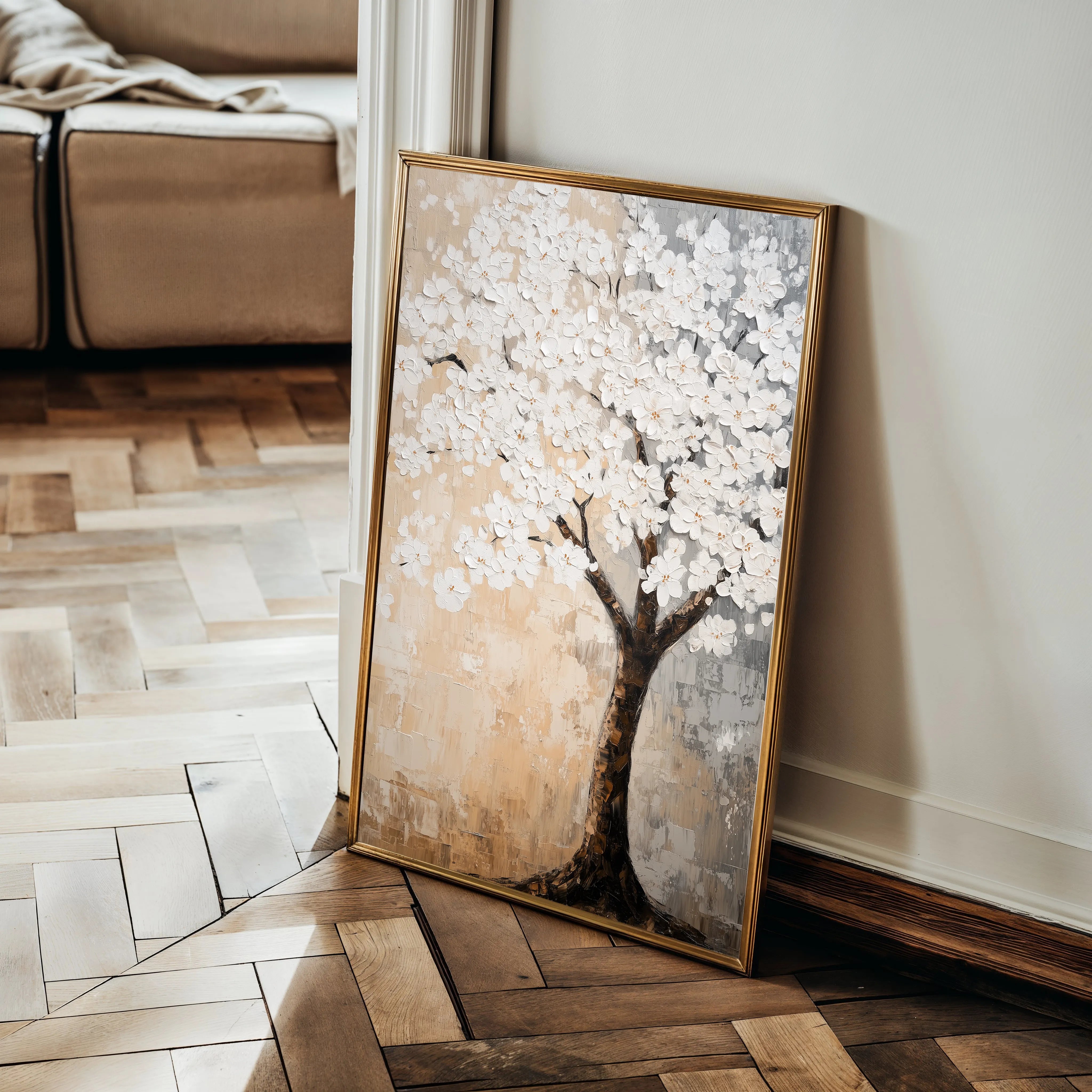 Floral 1434 Canvas Art 18" x 24" / 45 x 60 cm / Black