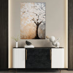 Floral 1434 Canvas Art 18" x 24" / 45 x 60 cm / Black