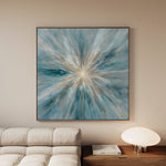 Abstract 1435 Canvas Art 16" x 16" / 40 x 40 cm / Black