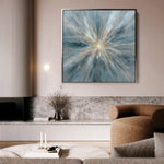 Abstract 1435 Canvas Art 16" x 16" / 40 x 40 cm / Black