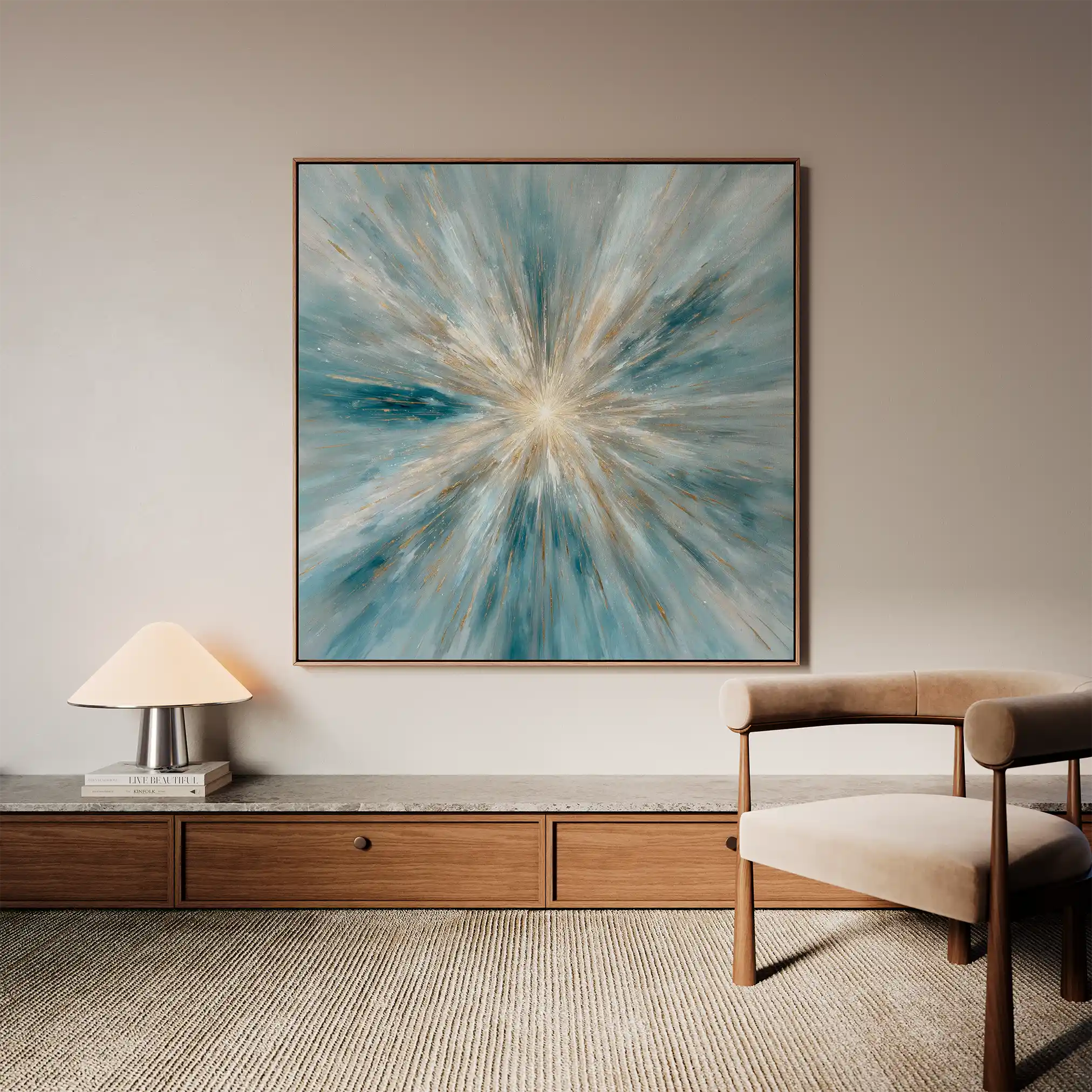 Abstract 1435 Canvas Art 60 x 60 cm / Black
