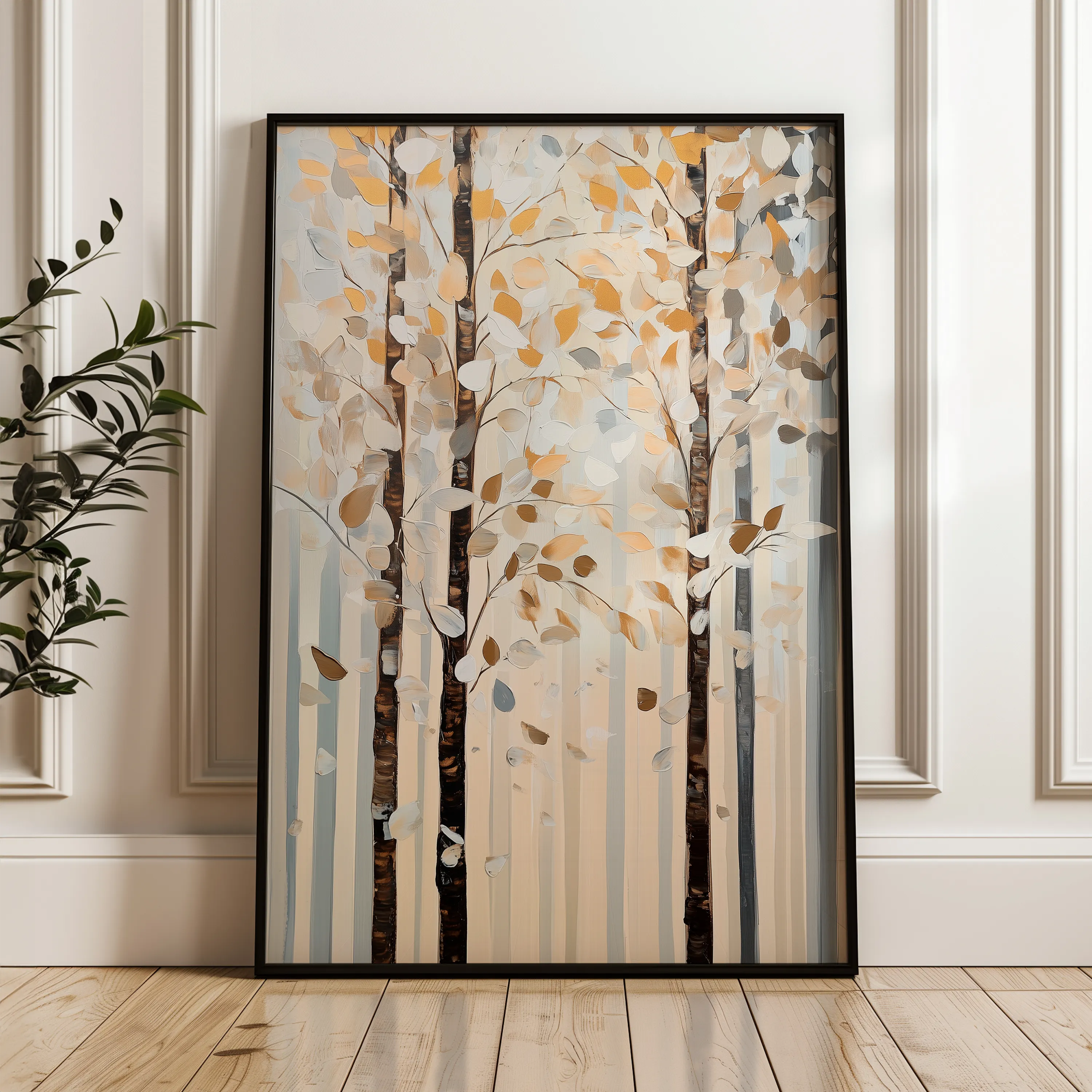 Floral 1435 Canvas Art 18" x 24" / 45 x 60 cm / Black