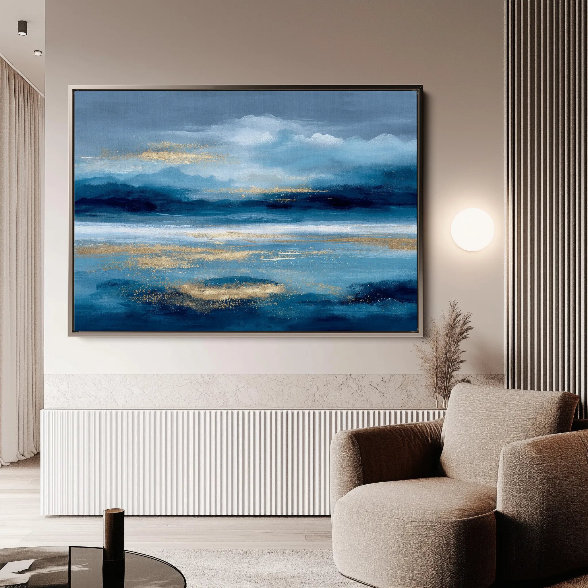 Abstract 1436 Canvas Art 18" x 24" / 45 x 60 cm / Black