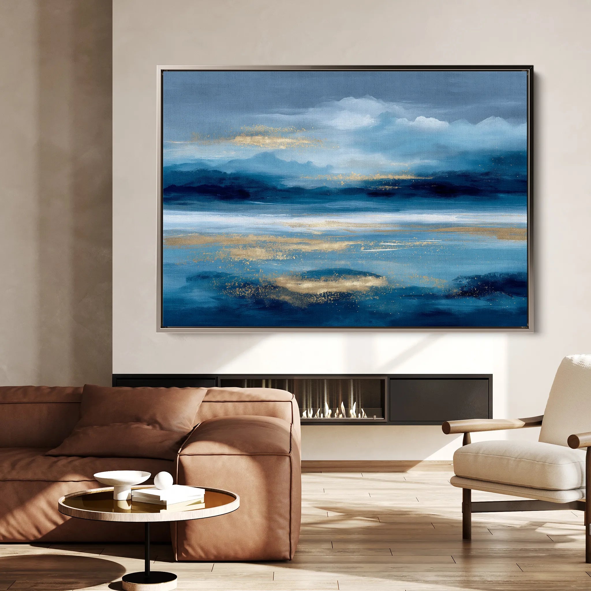Abstract 1436 Canvas Art 18" x 24" / 45 x 60 cm / Black