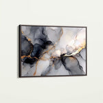 Abstract 1437 Canvas Art 60 x 40 cm / Black