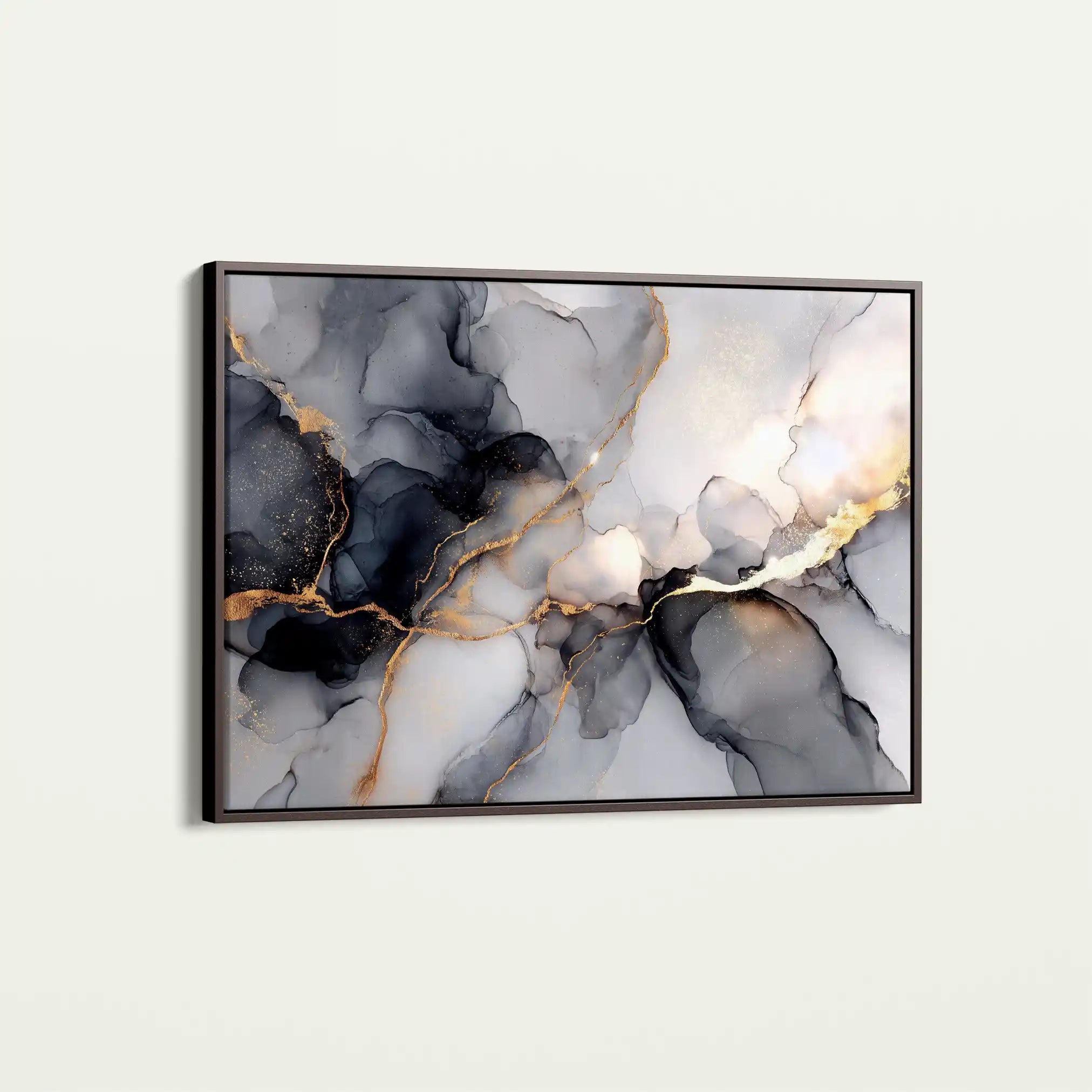 Abstract 1437 Canvas Art 60 x 40 cm / Black