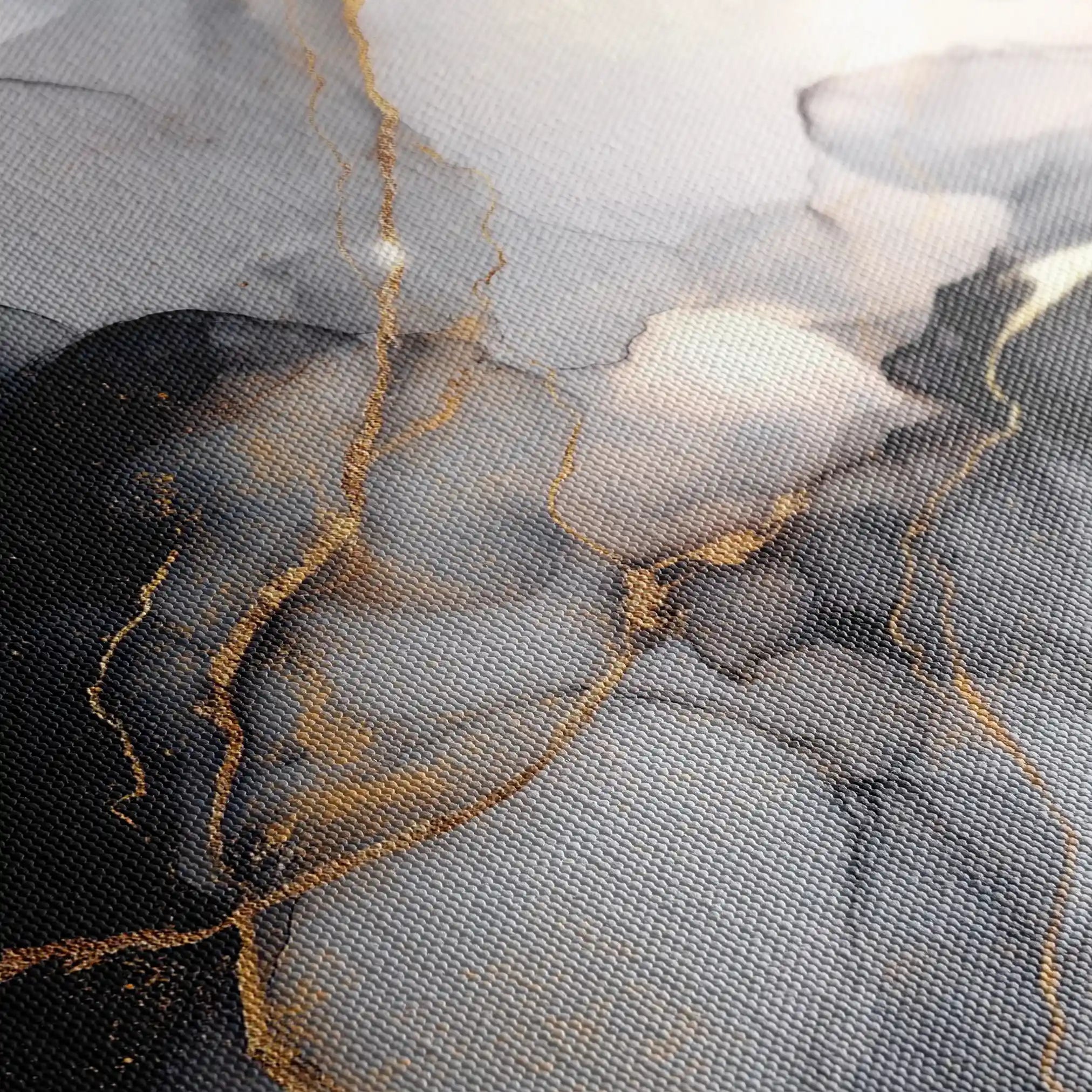 Abstract 1437 Canvas Art 60 x 40 cm / Black