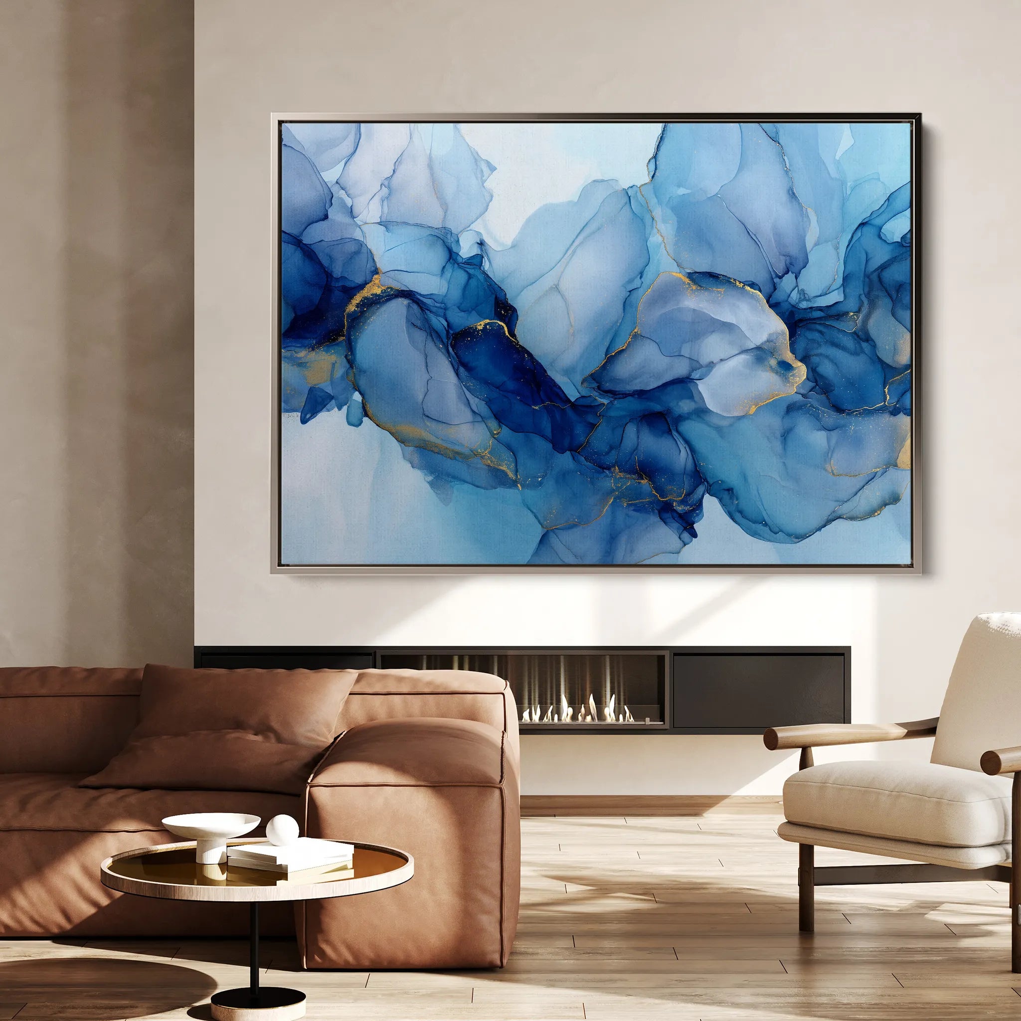 Abstract 1438 Canvas Art 18" x 24" / 45 x 60 cm / Black