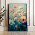 Floral 1438 Canvas Art 18" x 24" / 45 x 60 cm / Black