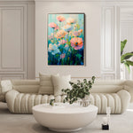 Floral 1438 Canvas Art 18" x 24" / 45 x 60 cm / Black