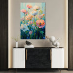 Floral 1438 Canvas Art 18" x 24" / 45 x 60 cm / Black