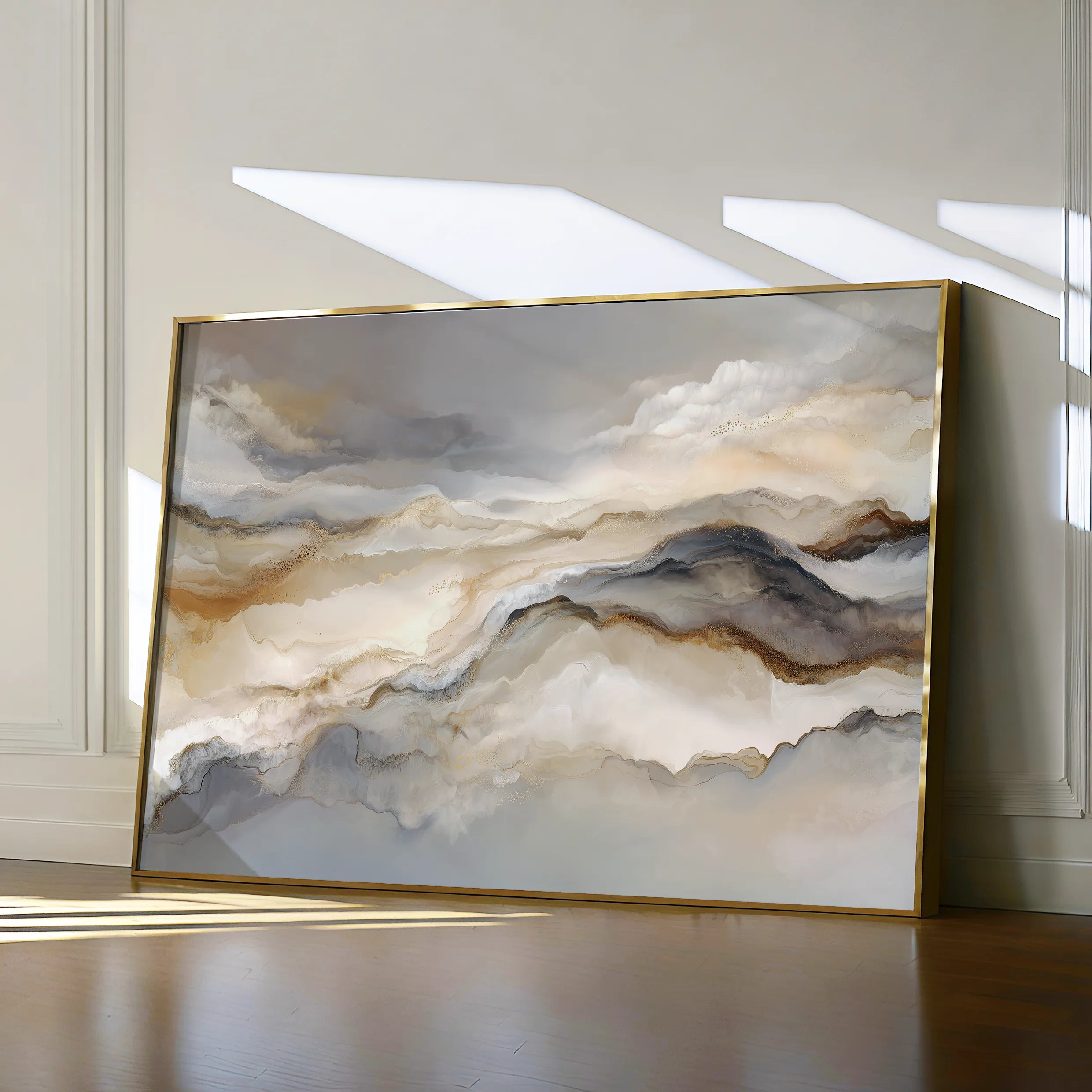 Abstract 1439 Canvas Art 18" x 24" / 45 x 60 cm / Black
