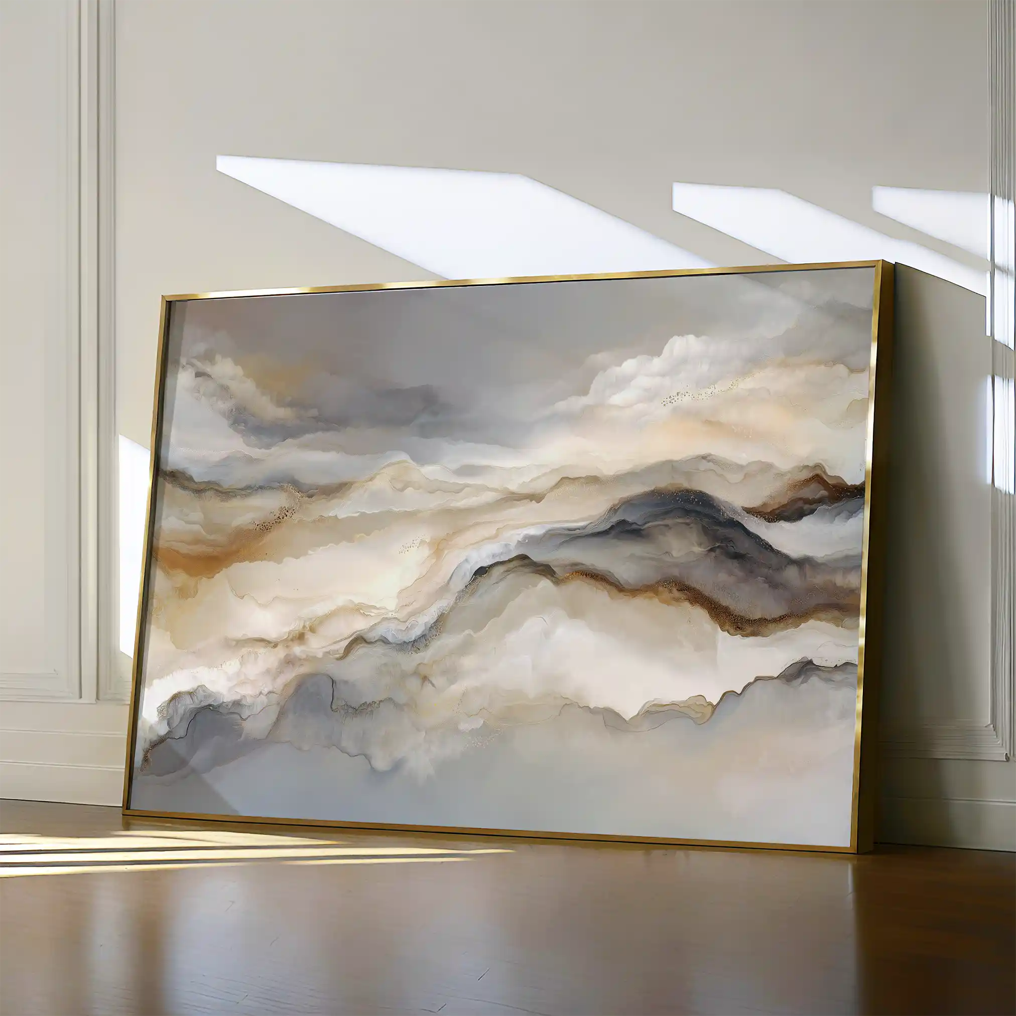 Abstract 1439 Canvas Art 60 x 40 cm / Black