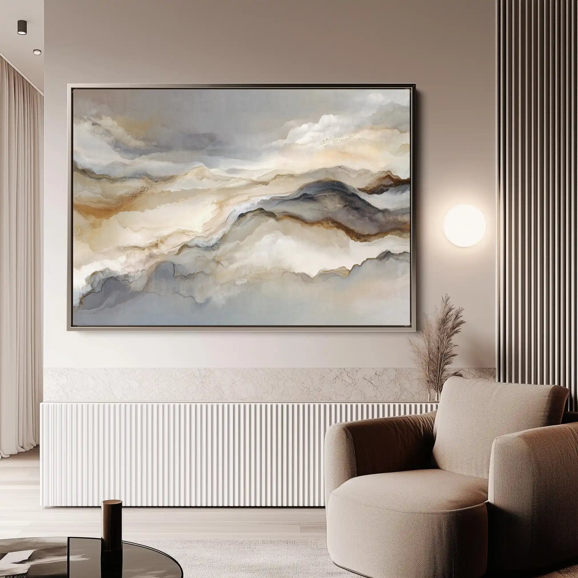 Abstract 1439 Canvas Art 60 x 40 cm / Black