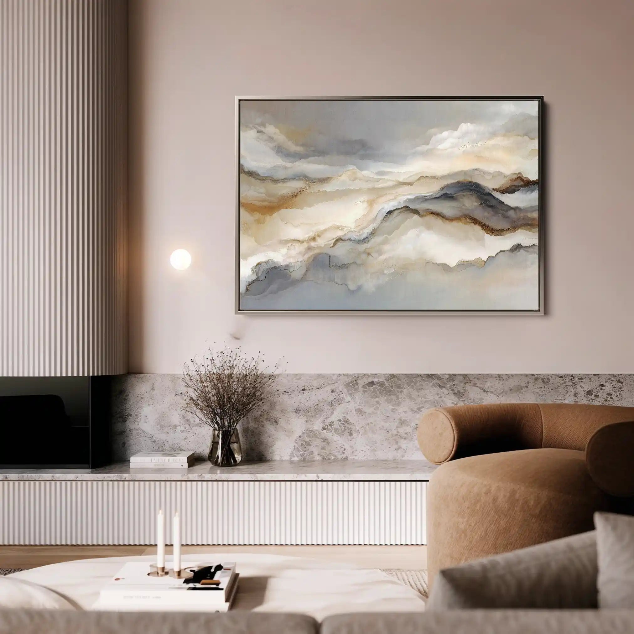 Abstract 1439 Canvas Art 60 x 40 cm / Black