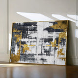 Abstract 144 Canvas Art 18" x 24" / 45 x 60 cm / Black