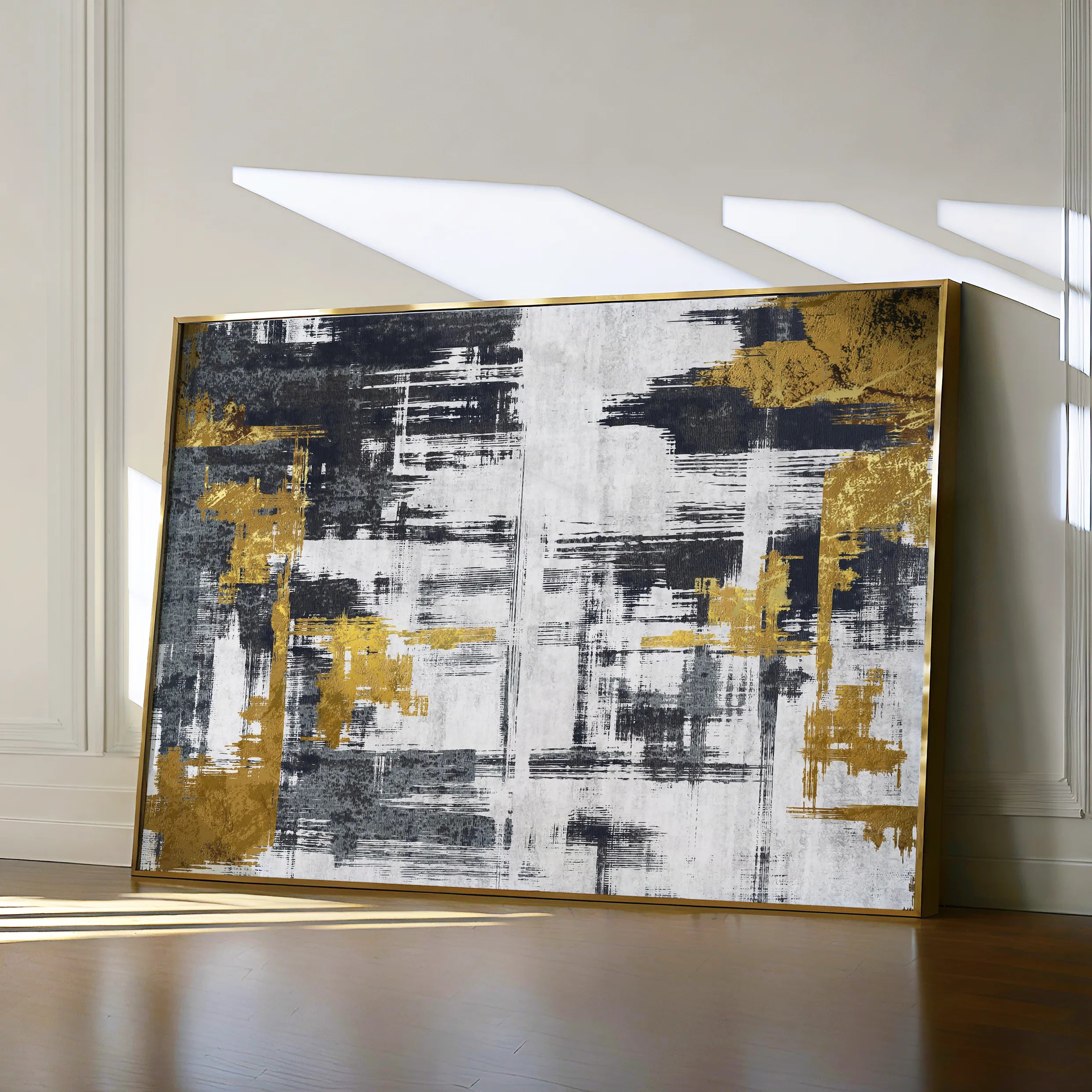 Abstract 144 Canvas Art 18" x 24" / 45 x 60 cm / Black