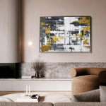 Abstract 144 Canvas Art 18" x 24" / 45 x 60 cm / Black