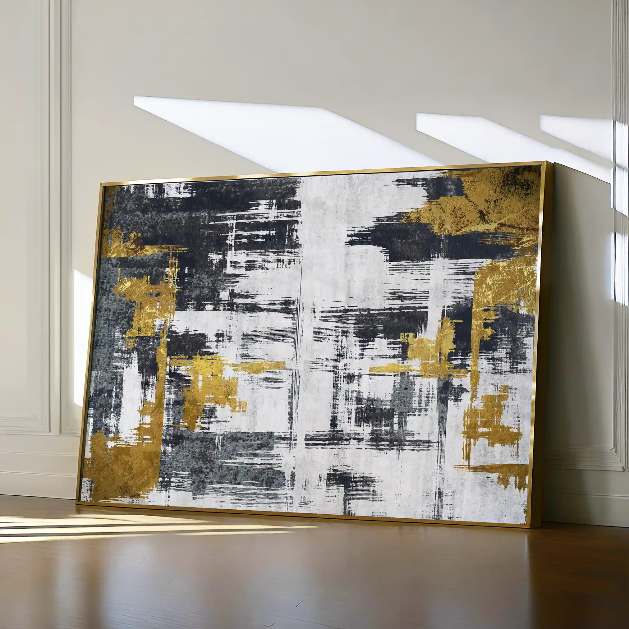 Abstract 144 Canvas Art 60 x 40 cm / Black