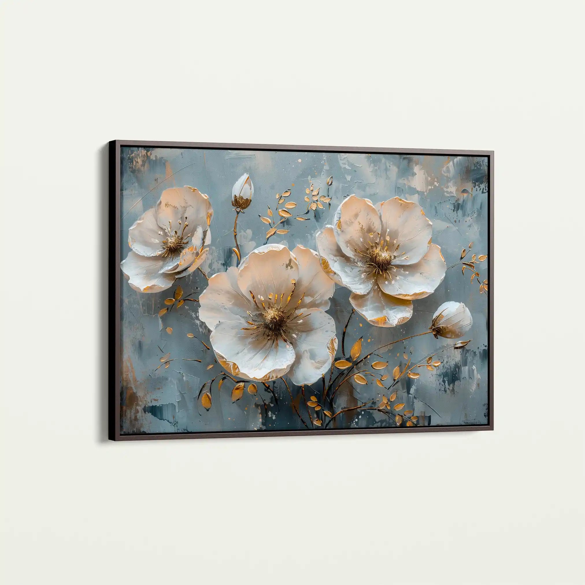 Floral 144 Canvas Art 60 x 40 cm / Black