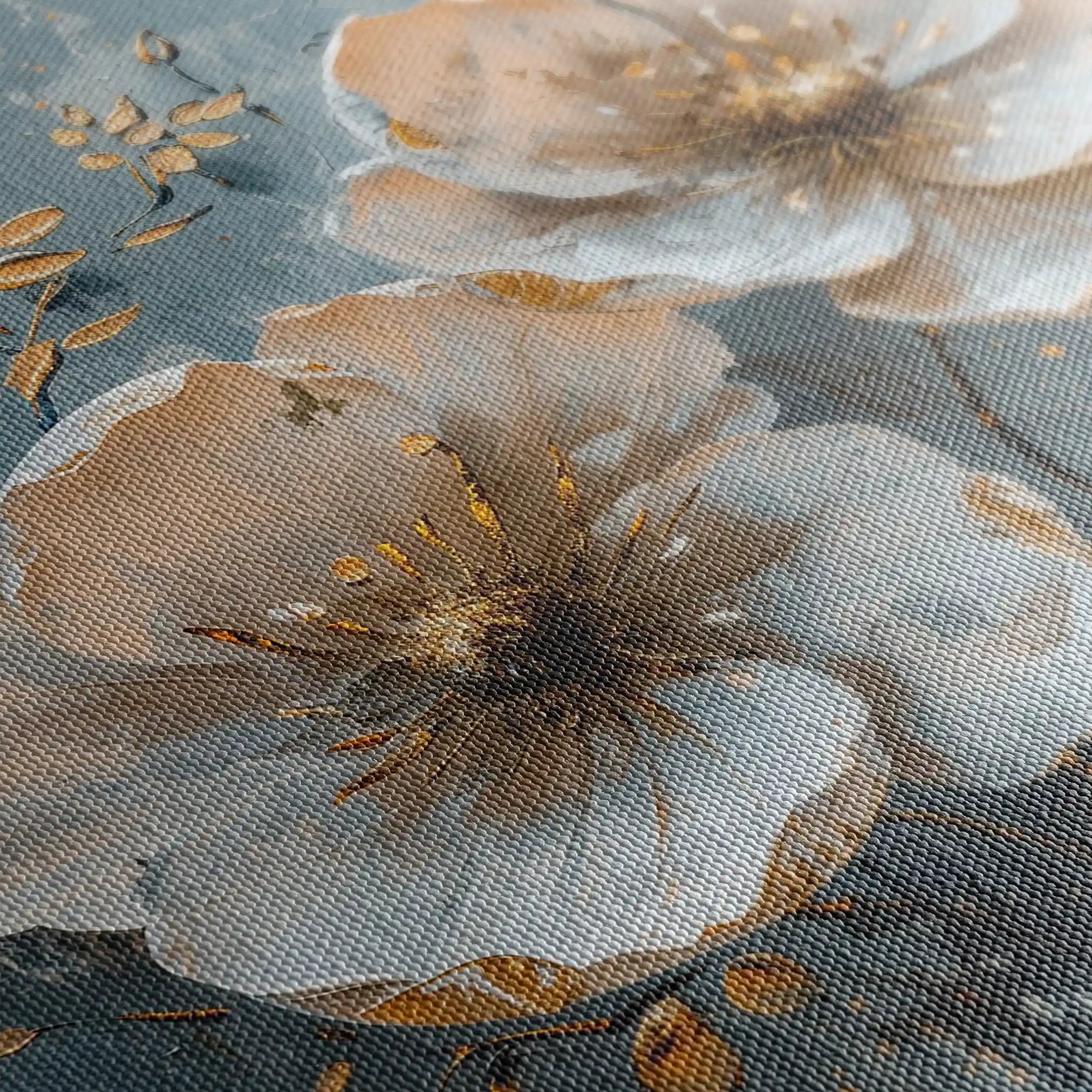 Floral 144 Canvas Art 60 x 40 cm / Black