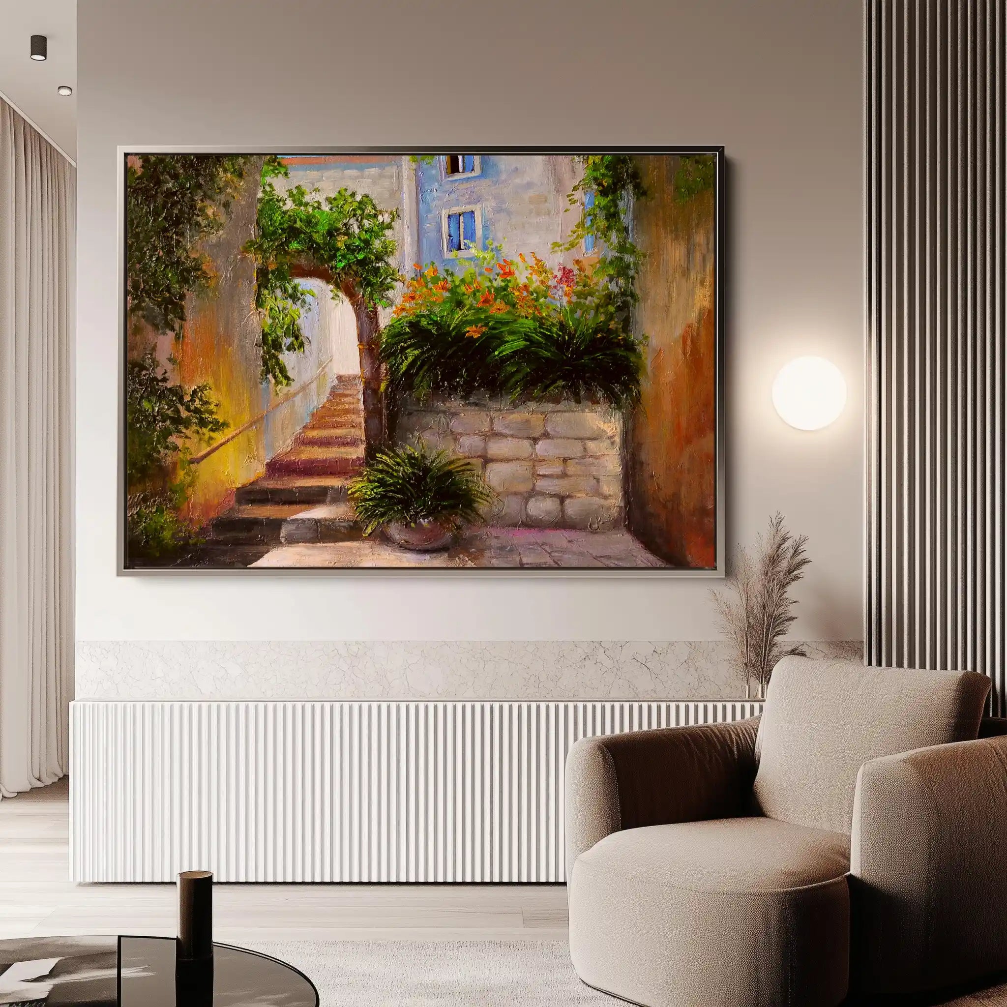 Landscape 144 Canvas Art 60 x 40 cm / Black