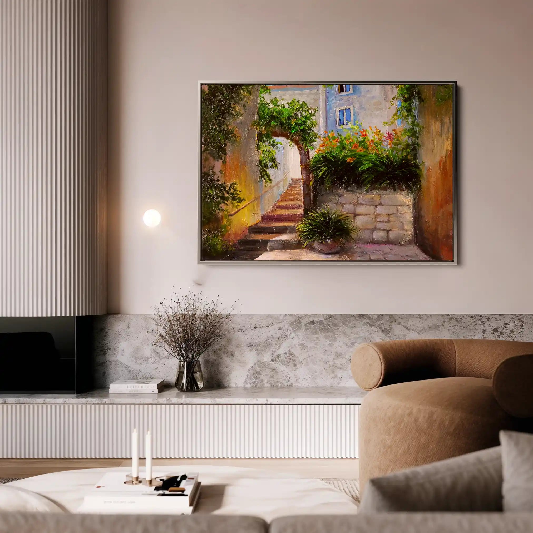 Landscape 144 Canvas Art 60 x 40 cm / Black