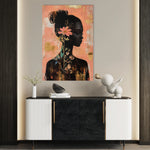 Portrait 144 Canvas Art 18" x 24" / 45 x 60 cm / Black