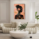 Portrait 144 Canvas Art 60 x 40 cm / Black