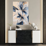 Floral 1440 Canvas Art 18" x 24" / 45 x 60 cm / Black