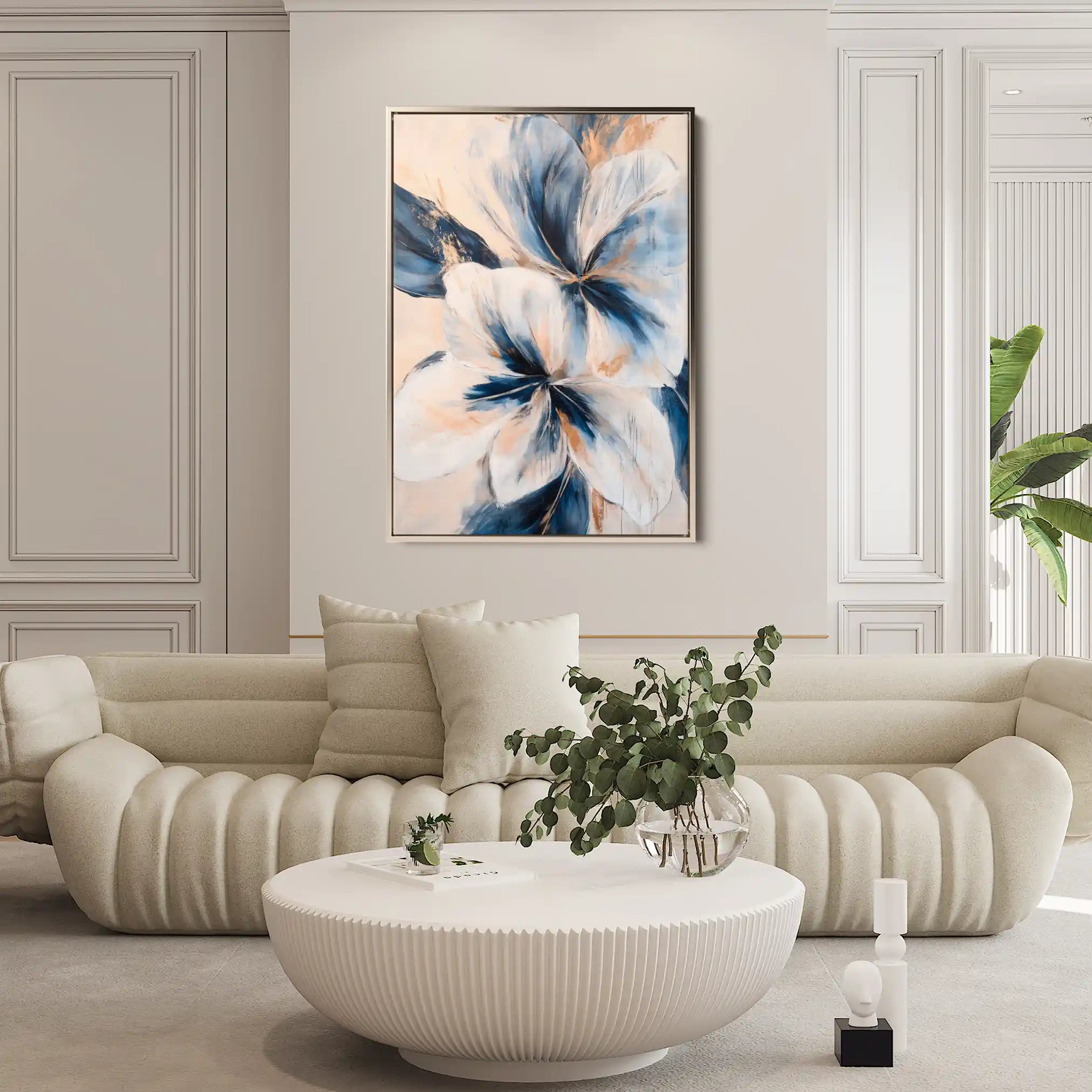 Floral 1440 Canvas Art 60 x 40 cm / Black