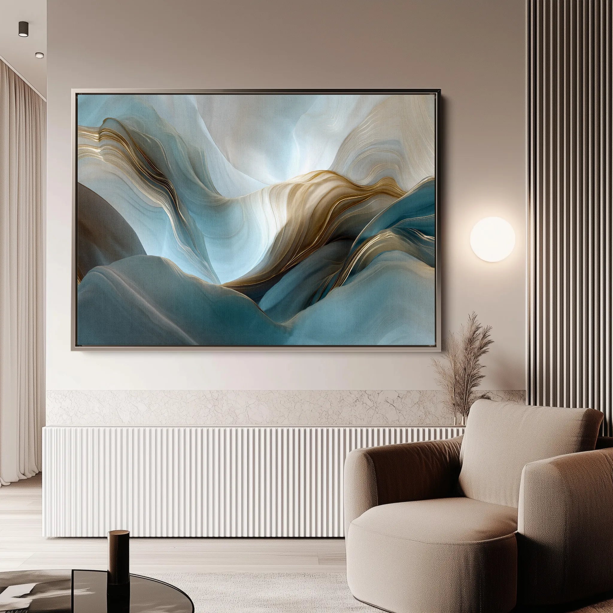 Abstract 1441 Canvas Art 18" x 24" / 45 x 60 cm / Black
