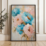 Floral 1442 Canvas Art 18" x 24" / 45 x 60 cm / Black