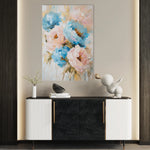 Floral 1442 Canvas Art 18" x 24" / 45 x 60 cm / Black