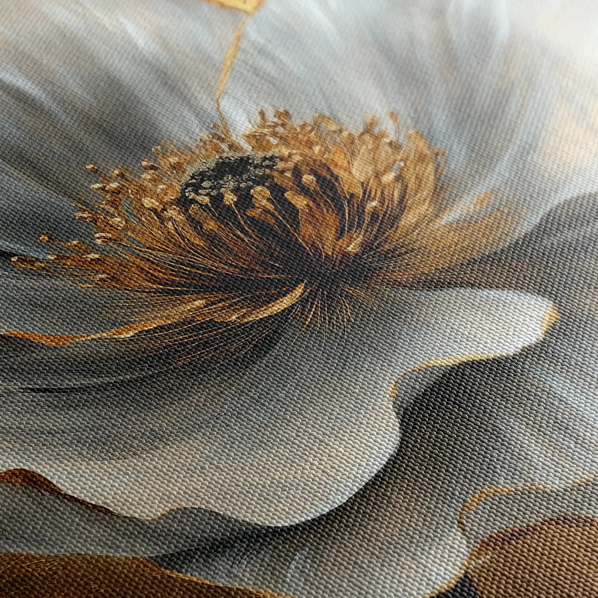 Floral 1443 Canvas Art 18" x 24" / 45 x 60 cm / Black