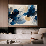 Abstract 1444 Canvas Art 18" x 24" / 45 x 60 cm / Black