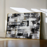 Abstract 1445 Canvas Art 18" x 24" / 45 x 60 cm / Black