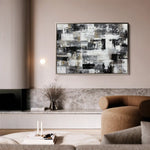 Abstract 1445 Canvas Art 18" x 24" / 45 x 60 cm / Black