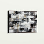 Abstract 1445 Canvas Art 18" x 24" / 45 x 60 cm / Black