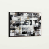 Abstract 1445 Canvas Art 18" x 24" / 45 x 60 cm / Black
