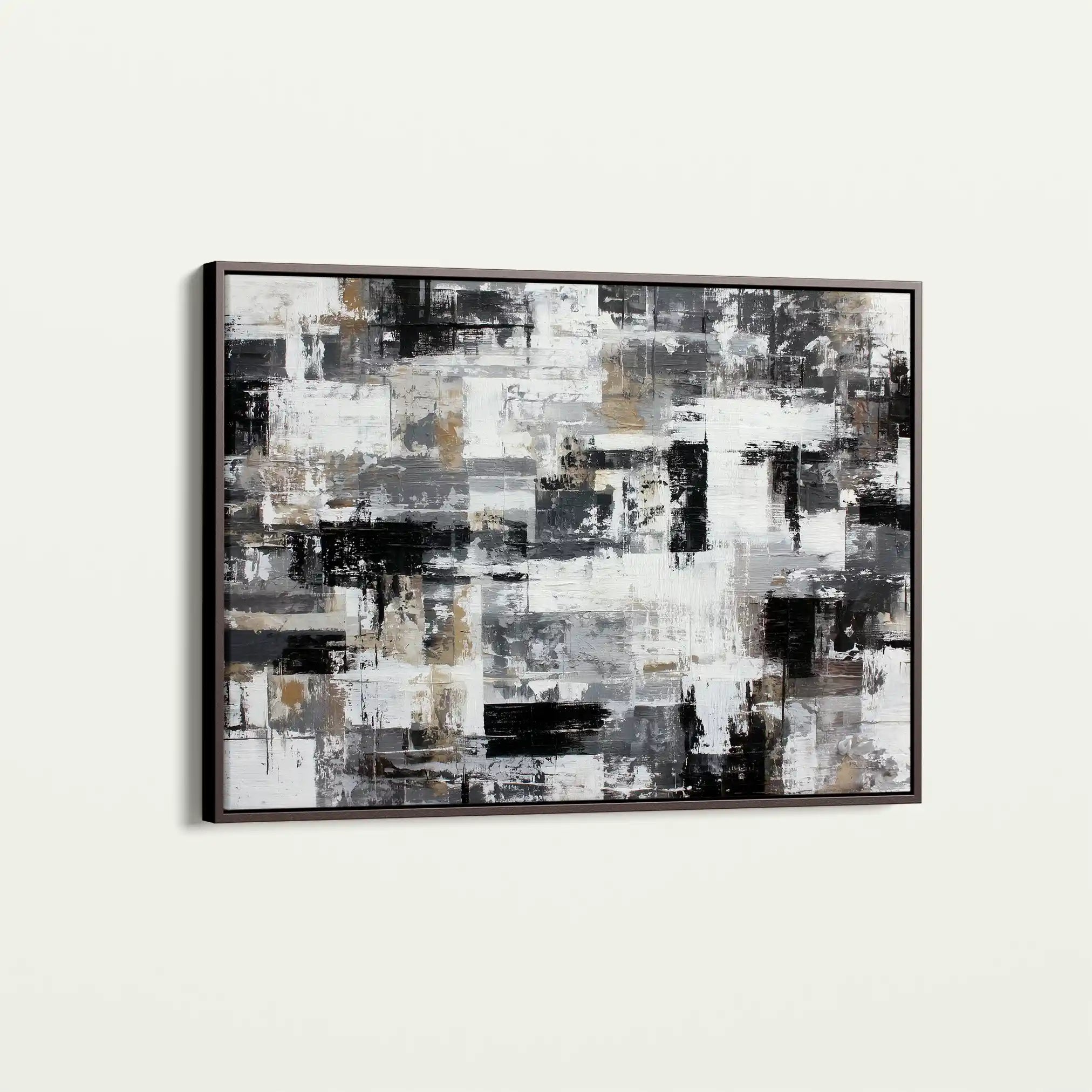 Abstract 1445 Canvas Art 18" x 24" / 45 x 60 cm / Black