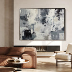 Abstract 1446 Canvas Art 18" x 24" / 45 x 60 cm / Black