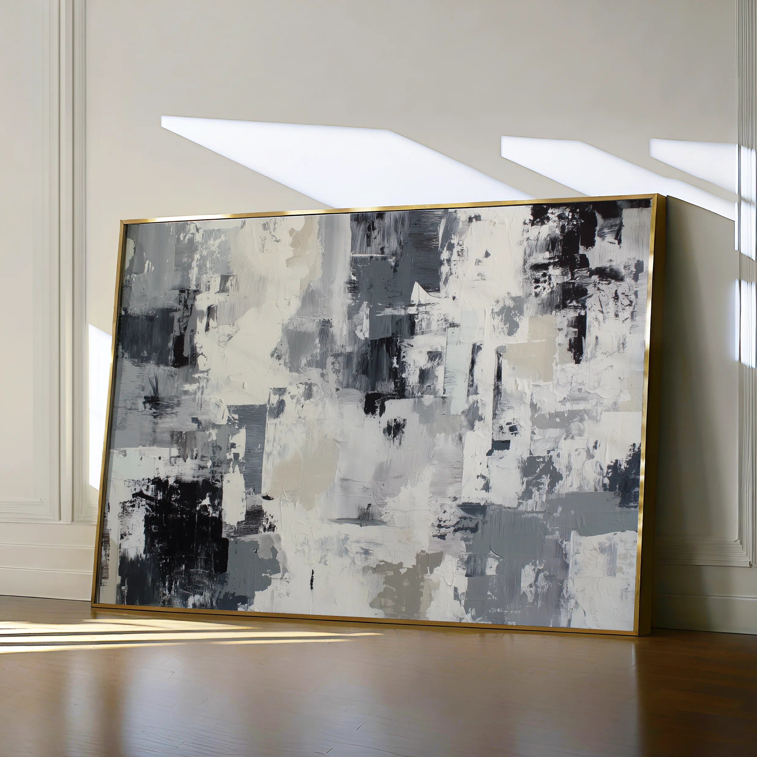 Abstract 1446 Canvas Art 18" x 24" / 45 x 60 cm / Black