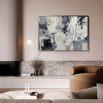 Abstract 1446 Canvas Art 18" x 24" / 45 x 60 cm / Black