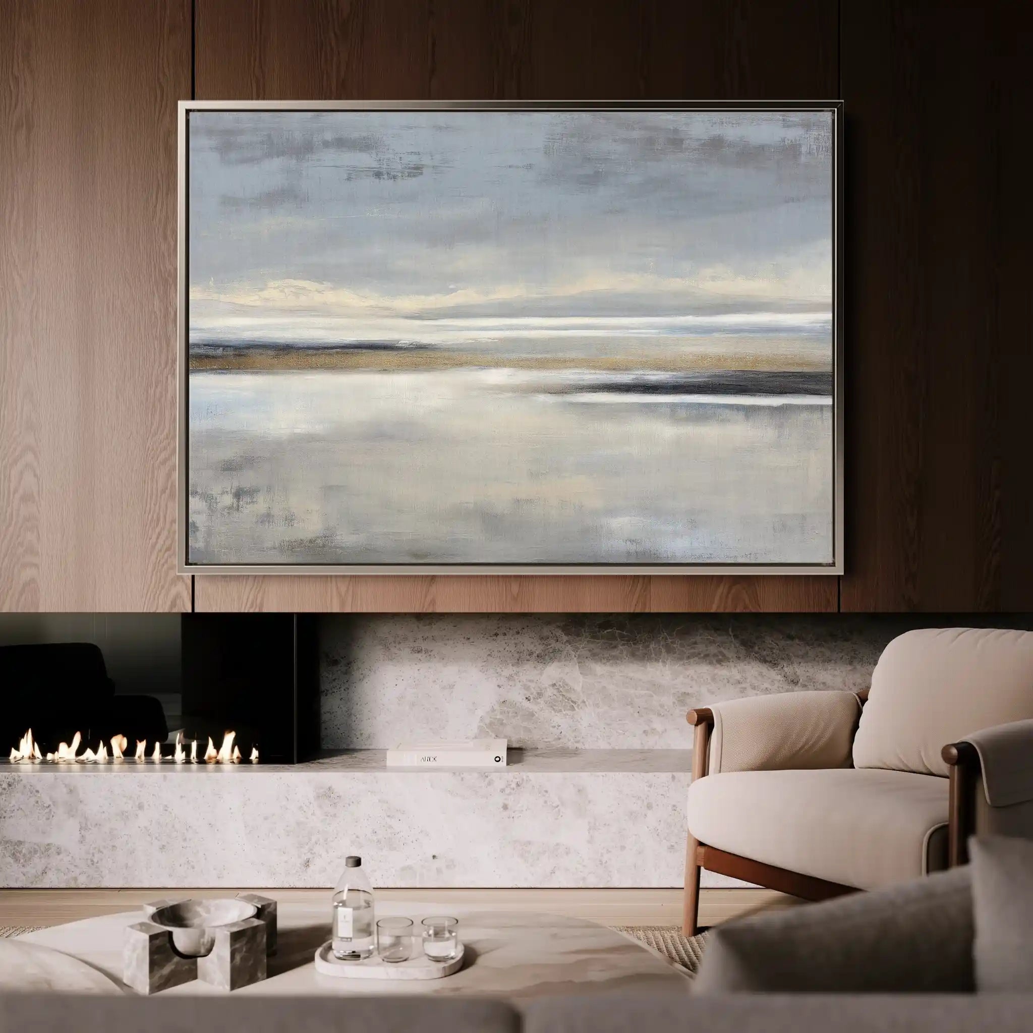 Abstract 1447 Canvas Art 18" x 24" / 45 x 60 cm / Black