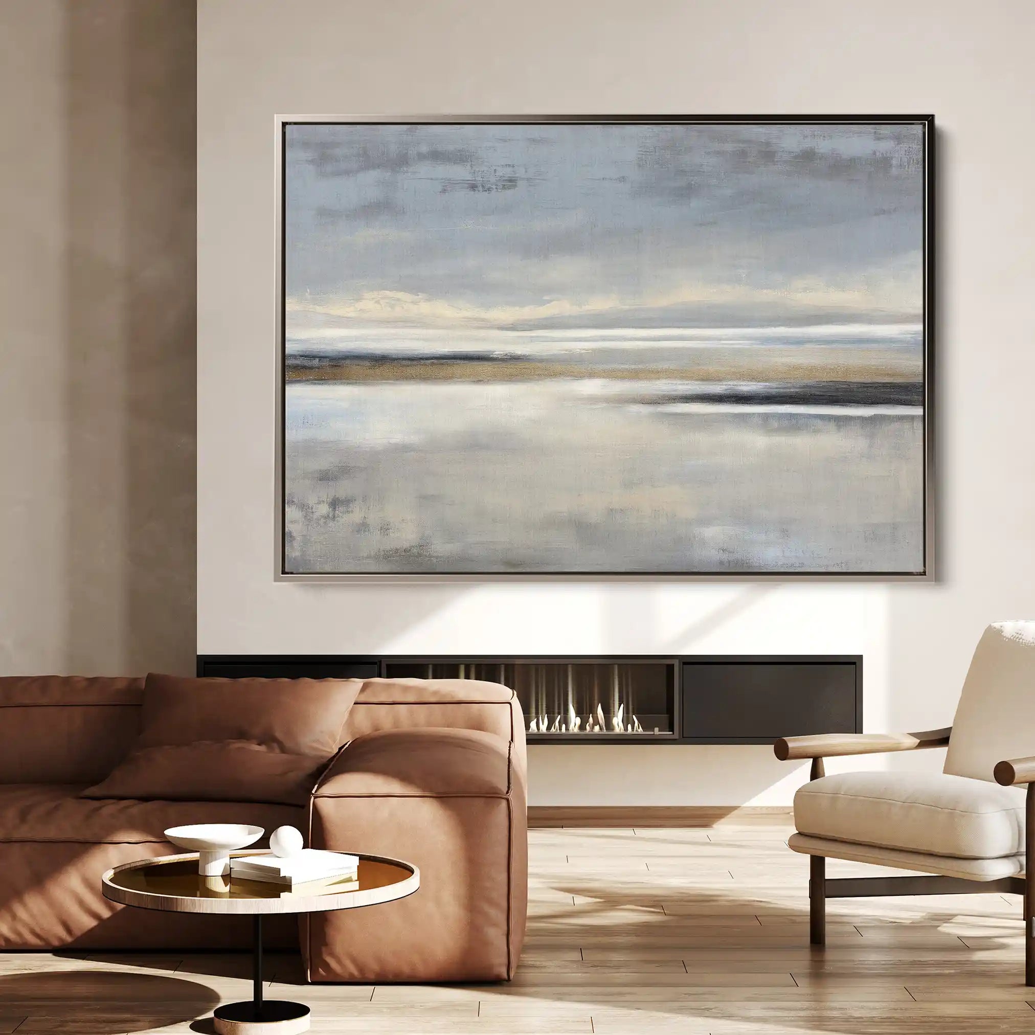 Abstract 1447 Canvas Art 60 x 40 cm / Black
