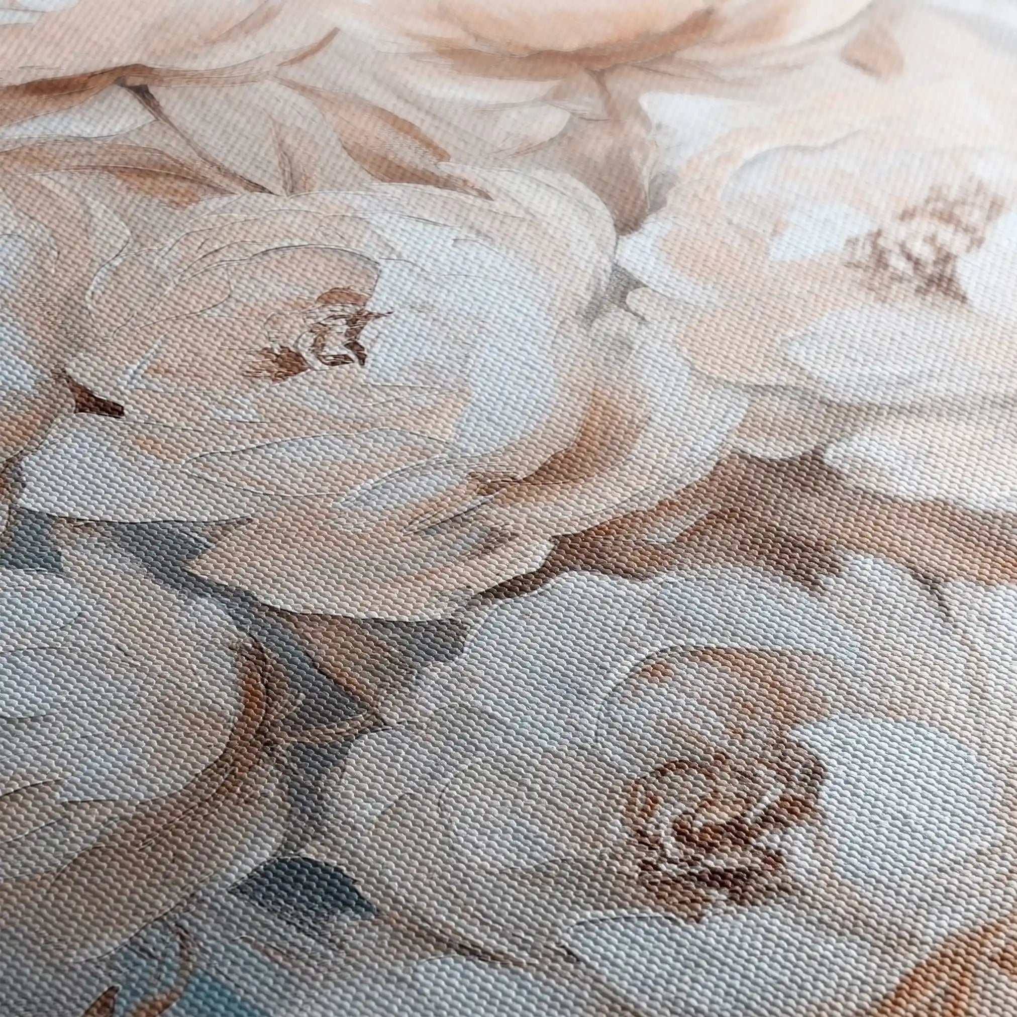 Floral 1447 Canvas Art 60 x 40 cm / Black
