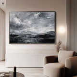 Abstract 1448 Canvas Art 18" x 24" / 45 x 60 cm / Black