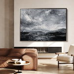 Abstract 1448 Canvas Art 18" x 24" / 45 x 60 cm / Black