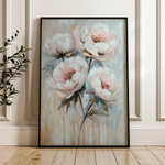 Floral 1448 Canvas Art 18" x 24" / 45 x 60 cm / Black